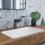 Изображение Смеситель для умывальника Hansgrohe Talis E 150 с донным клапаном, черный хром (71754340)