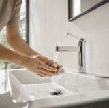 Изображение Смеситель для умывальника Hansgrohe Finoris 110 с донным клапаном, хром (76020000)