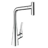 Изображение Смеситель для кухни Hansgrohe Metris Select 320 с выдвижным душем, хром (14884000)