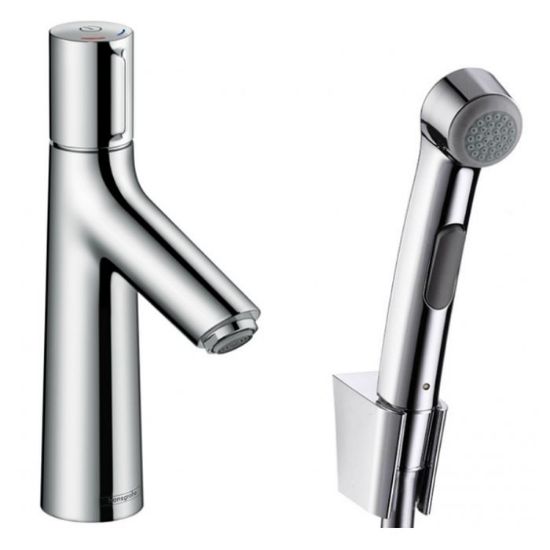 Picture of Змішувач для умивальника Hansgrohe Talis Select S 100 із зливним клапаном і гігієнічним гарнітуром, хром (72291000)