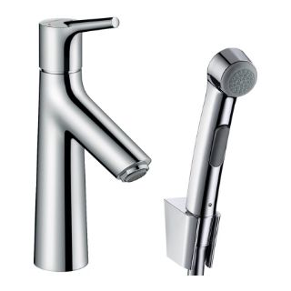 Изображение Смеситель для умывальника Hansgrohe Talis Select S со сливным клапаном Push-Open и с бидеткой, хром (72290000)