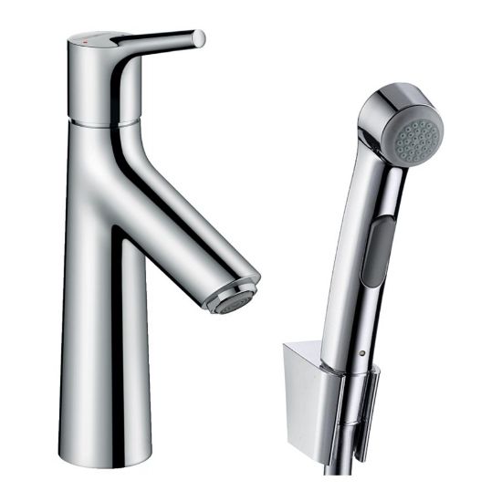 Picture of Змішувач для умивальника Hansgrohe Talis Select S із зливним клапаном Push-Open і з бідеткой, хром (72290000)