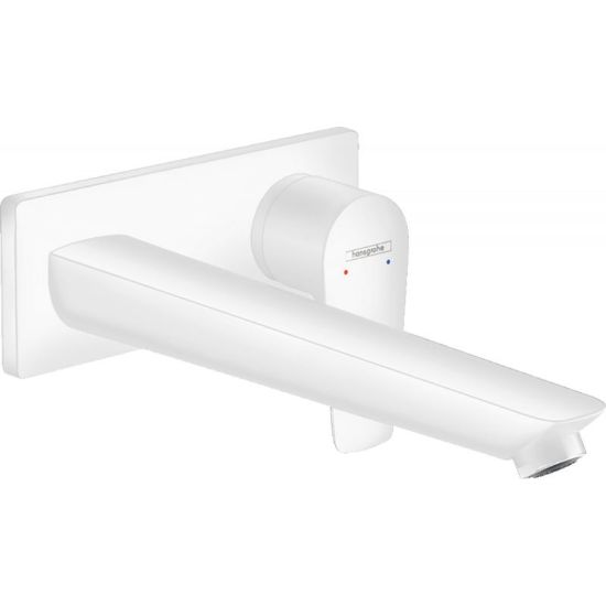 Изображение Смеситель настенный для умывальника Hansgrohe Talis E 225 мм, белый матовый (71734700)