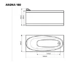 Изображение Ванна акрилова WGTRialto Arona 180x90х68 см