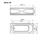 Изображение Ванна акрилова WGTRialto ORTA 170х70х58 см