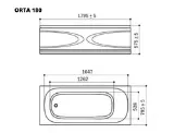 Изображение Ванна акрилова WGTRialto ORTA 180x80х58 см