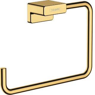 Изображение Полотенцедержатель - кольцо Hansgrohe AddStoris, Polished Gold Optic (41754990)