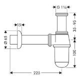 Изображение Cифон-стакан HANSGROHE  52053000