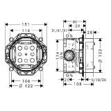 Изображение Монтажна коробка Hansgrohe Ibox Universal 01800180