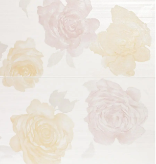 Изображение Плитка панно Atlas Con.Dec Radiance White Flowers 61*56 цветы розы