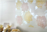 Изображение Плитка панно Atlas Con.Dec Radiance White Flowers 61*56 цветы розы