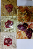 Изображение Плитка декор Archeo.RO5/RS-Metal Res 10*10 квіти троянда червона срібна