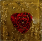 Изображение Плитка декор Archeo.RO5/RS-Pep.gold-gold 10*10 квіти троянда червона золота
