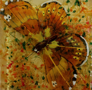 Изображение Плитка декор Archeo.SA8/FL-AR+MIX 10*10 метелик оранжевий