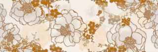 Зображення Плитка декор Supergres Dec PFDE Fresia Dore 25*75 квіти фрезія біла золото