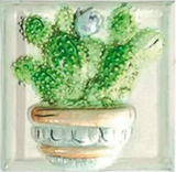 Picture of Плитка декор Herb.Dec Formella Piante Crasse 10*10 mix кактус біла
