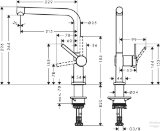 Picture of Змішувач hansgrohe Talis M54 для кухні, хром 72840000