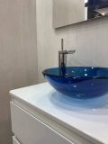 Picture of Тумба Сорренто 80-А зі стільницею біла + умивальник Dune Bowl Azzurro 42x42 синій