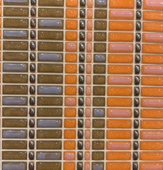 Picture of Плитка мозаїка Natucer.Dec Centro Tesela Brun 20*20 коричнева оранжева