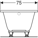 Picture of Ванна акрилова Geberit Selnova 170*75 + ножки 