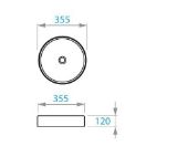 Picture of Умивальник на стільницю діаметр 355мм KollerPool.RA-0355-WB Round Arc 