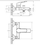 Изображение Змішувач одноважільний для ванни 35 мм KollerPool Twist TW0100