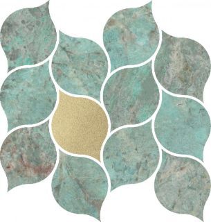 Зображення Мозаїка Dune Amazonite Leaves 27*24.5 зелена