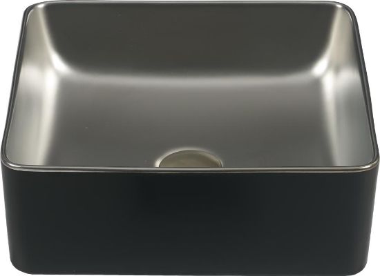 Picture of Умивальник Dune LAVABO SAVANNAH BLACK&SILVER 36.5*36.5 чорний срібний