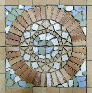 Изображение Плитка GresAragon Пано Roseton Ref.60 50*50 коричнева бежева синя зелена