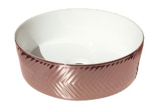 Зображення Умивальник Dune Lavabo Spiga White & Rose Gold 35,5*35,5 