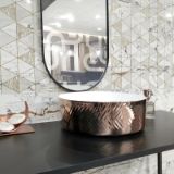 Изображение Умывальник Dune Lavabo Spiga White & Rose Gold 35,5*35,5  