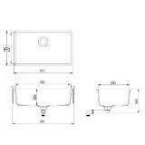 Изображение Кухонна мийка AqvaSanita Arca SQA 104 Alba 710 810*480