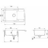 Изображение Кухонна мийка AqvaSanita Lira SQL101 Ora 112 780*500