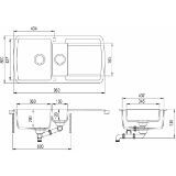 Изображение Кухонна мийка AqvaSanita Lira SQL151 Cerrus 120 960*500