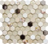 Изображение Мозаика Mosavit  Hexa Mosa Beige Nacar 30*31.5