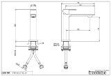 Изображение Змішувач для умивальника Treemme Q30 IT 4B11DD QTZZ Gold 