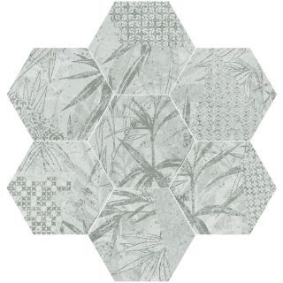 Изображение Плитка Декор Dune 188594 Magnet Tropic Argent 15×17 cm. срібна, сіра сатинована керамограніт