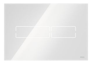 Изображение TECElux Mini Панель подвійного змиву для унітазу, скло біле, сенсорна