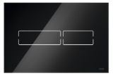 Изображение TECElux Mini Панель подвійного змиву для унітазу, скло чорне, сенсорна