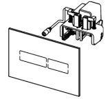 Picture of TECElux Mini Панель подвійного змиву для унітазу, скло чорне, сенсорна