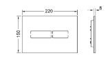 Picture of TECElux Mini Панель подвійного змиву для унітазу, скло біле, сенсорна