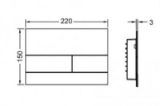 Picture of Панель змиву з двома клавішами TECEsquare II, PVD, хром чорний глянсовий (9240837)