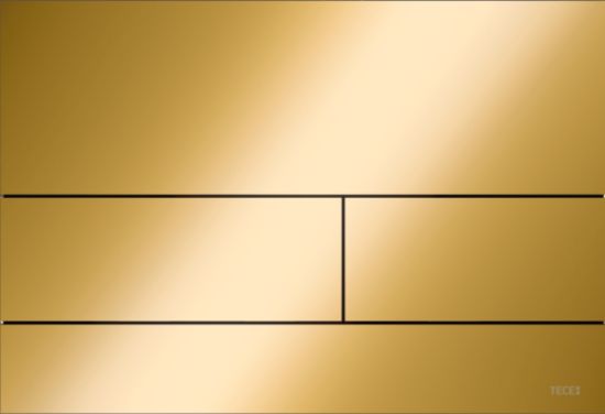 Изображение TECEsquare II Панель подвійного змиву для унітазу, PVD, золото, полірований