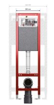 Изображение Інсталяція вузька TECEprofil з бачком Compact 320, висота 1120 мм