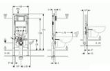 Изображение Geberit 111.796.00.1 Duofix для подвесного унитаза, 114 см, Sigma 8 см