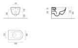 Изображение Унітаз підвісний GSI Pura Eco 880726 Ardesia 55*36/F