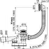 Picture of Alcaplast. Сифон для ванни click/clack, метал (A507CKM)