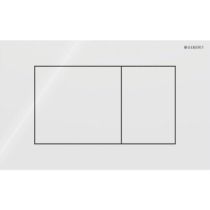 Зображення Geberit 115.629.SI.1 Клавіша змиву  Sigma40 Square, скло, біла