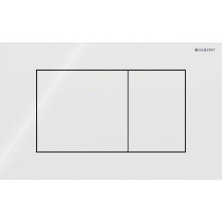 Зображення Geberit 115.629.SI.1 Клавіша змиву  Sigma40 Square, скло, біла