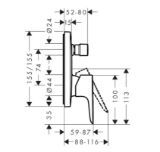Picture of Змішувач для ванни / душа Hansgrohe Talis E прихованого монтажу, хром (71745000)